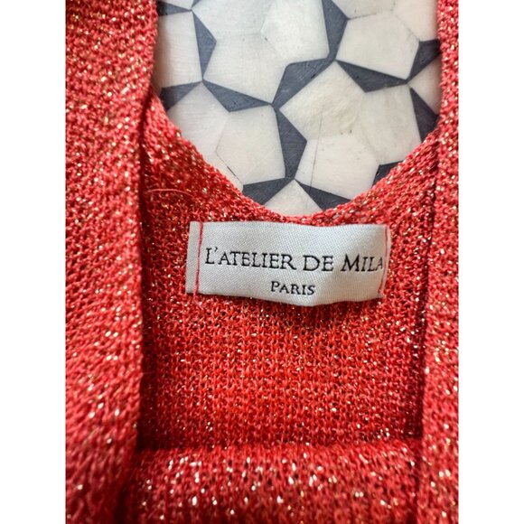L’Atelier de Mila Paris Metallic Knit Tank – Made in Italy  – Size M - Picture 4 of 8